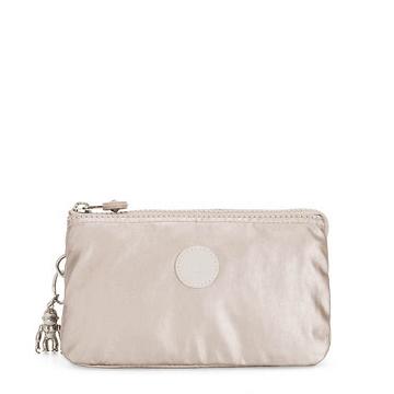 Kipling Creativity Large Metallic Pouches Beige | FI 1712WN